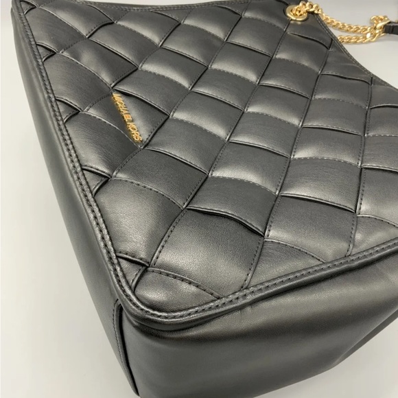 Michael Kors REGINA Quilted Large Shoulder/Tote Bag Black Like New - Picture 7 of 9